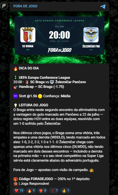 Tip SC Braga na Conference League
