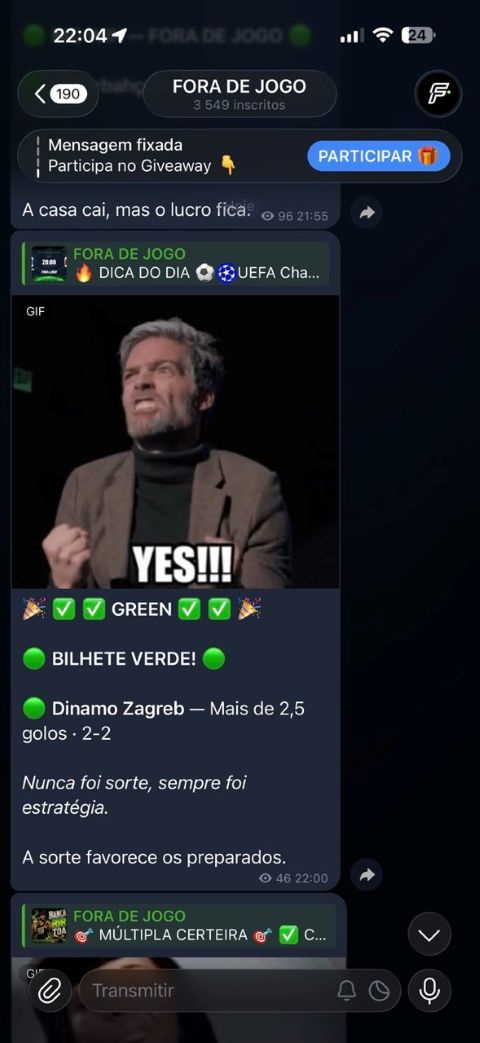Green Dinamo Zagreb mais de 2,5 golos